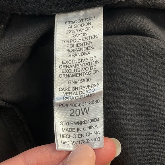 New Democracy Fray Step Hem Kick Flare Jeans Faded Black Wash Ab Plus Size 20W - Picture 11 of 12